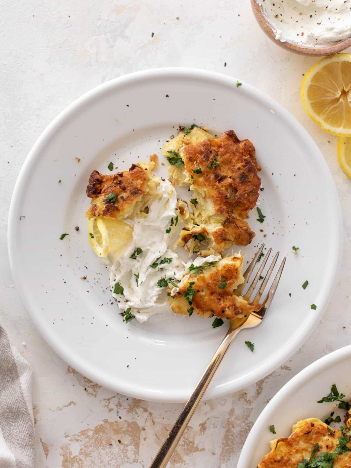 Artichoke Fritters with Whipped Goat cheese