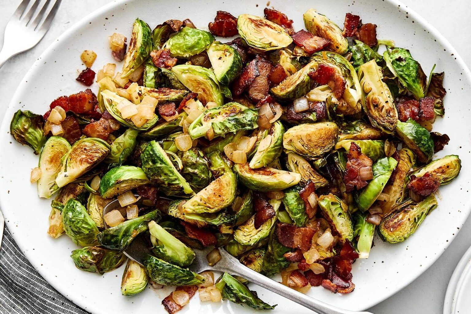 Balsamic Bacon Brussels Sprouts | Downshiftology