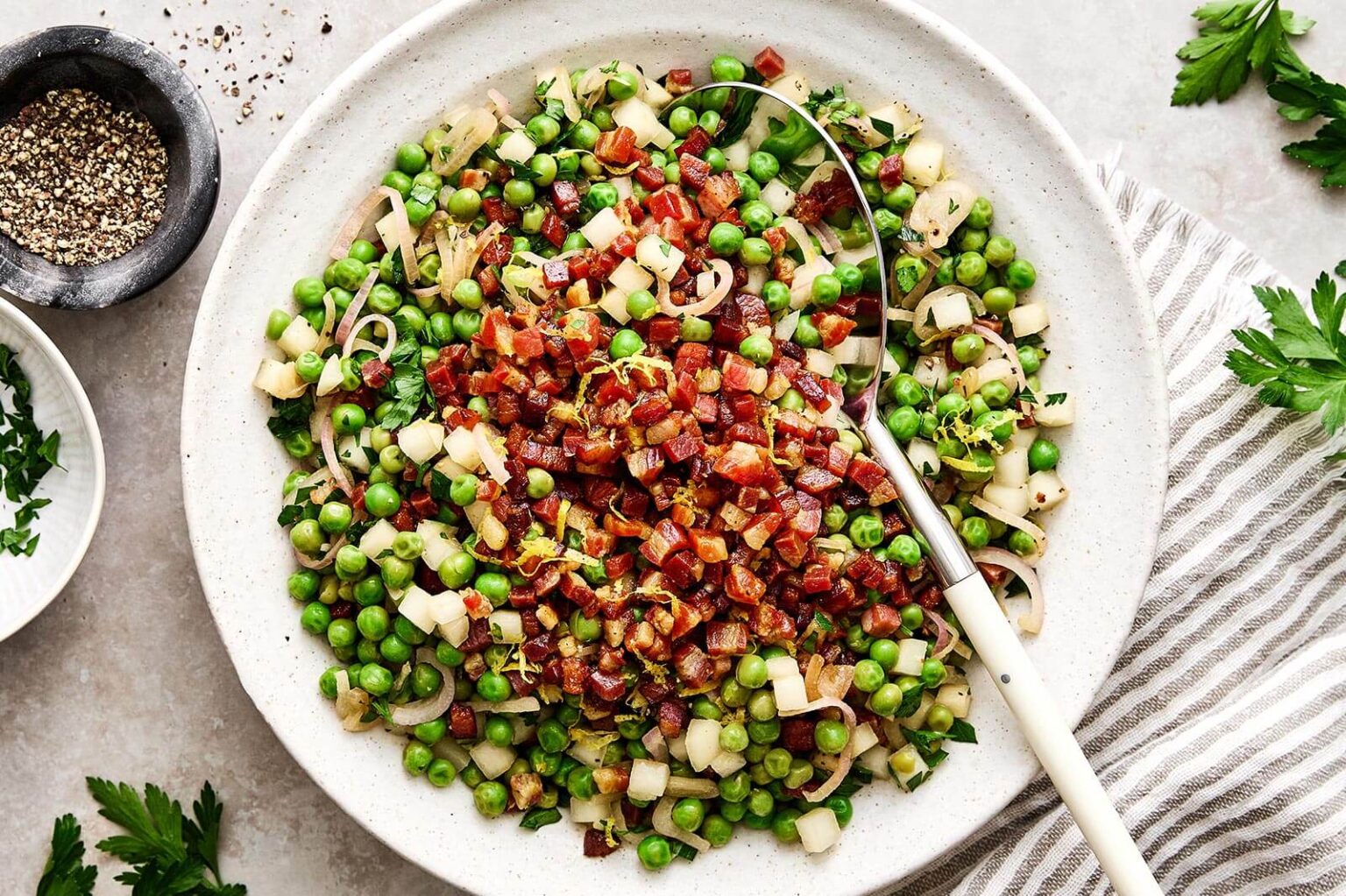 Thanksgiving Peas Side Dish - Downshiftology