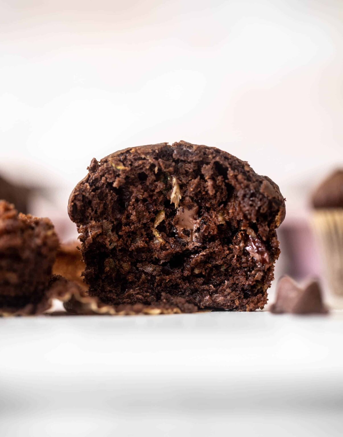 double chocolate zucchini muffins