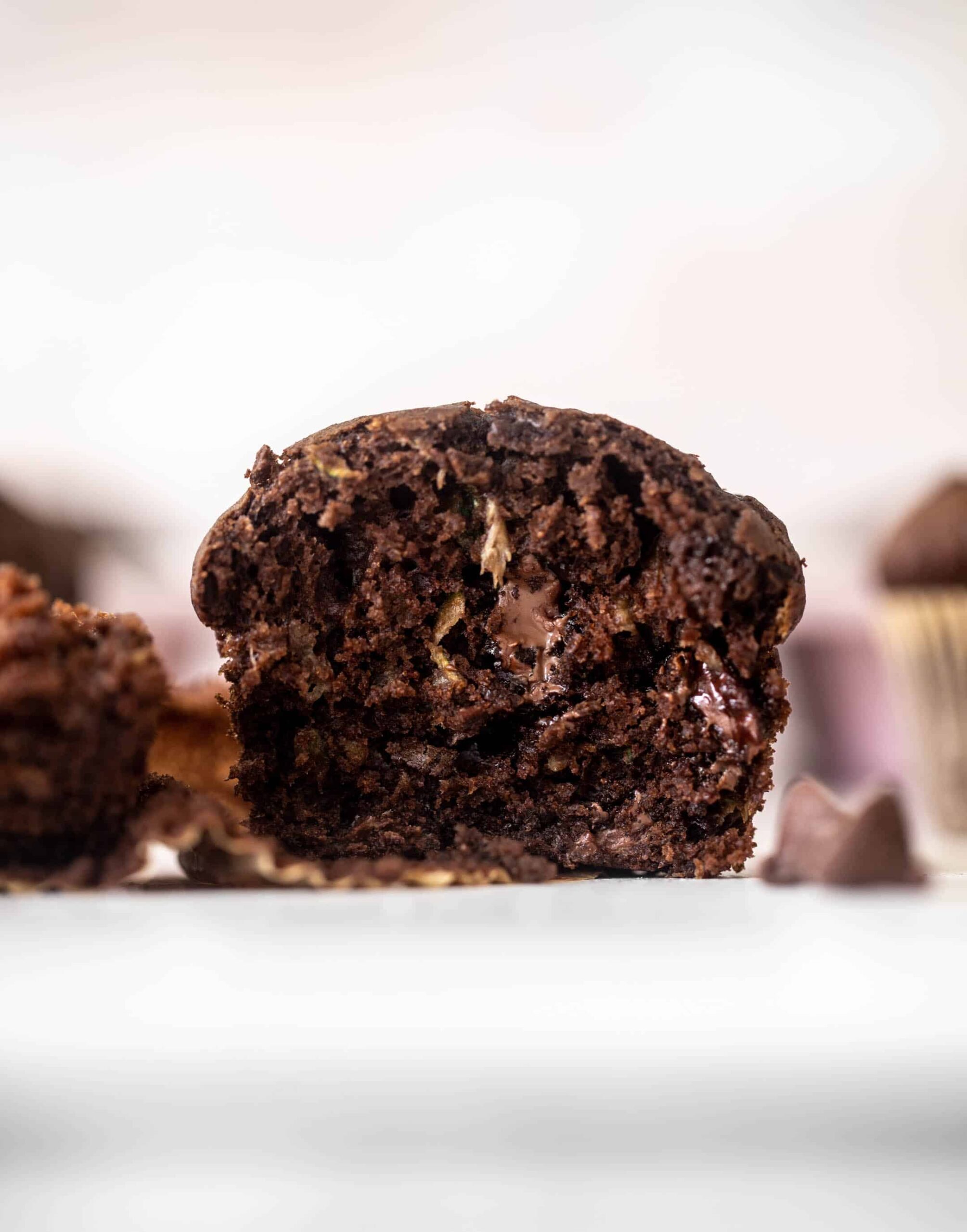 double chocolate zucchini muffins