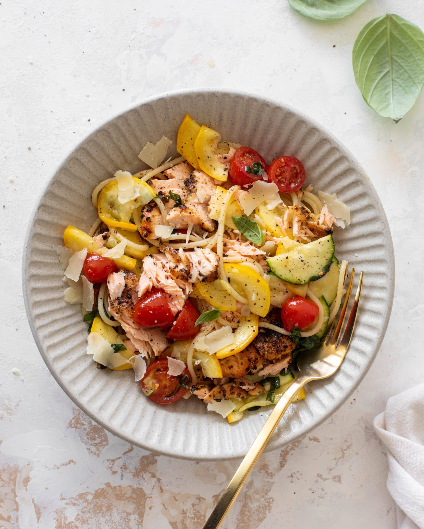 Summer Salmon Spaghetti